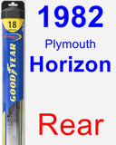 Rear Wiper Blade for 1982 Plymouth Horizon - Hybrid