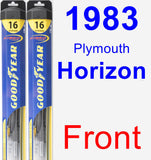 Front Wiper Blade Pack for 1983 Plymouth Horizon - Hybrid