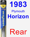 Rear Wiper Blade for 1983 Plymouth Horizon - Hybrid