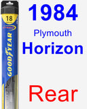 Rear Wiper Blade for 1984 Plymouth Horizon - Hybrid