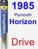 Driver Wiper Blade for 1985 Plymouth Horizon - Hybrid