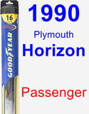 Passenger Wiper Blade for 1990 Plymouth Horizon - Hybrid