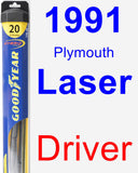 Driver Wiper Blade for 1991 Plymouth Laser - Hybrid