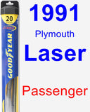 Passenger Wiper Blade for 1991 Plymouth Laser - Hybrid