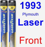 Front Wiper Blade Pack for 1993 Plymouth Laser - Hybrid