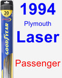 Passenger Wiper Blade for 1994 Plymouth Laser - Hybrid