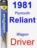 Driver Wiper Blade for 1981 Plymouth Reliant - Hybrid