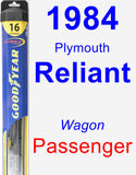 Passenger Wiper Blade for 1984 Plymouth Reliant - Hybrid