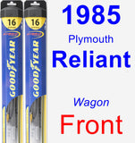 Front Wiper Blade Pack for 1985 Plymouth Reliant - Hybrid