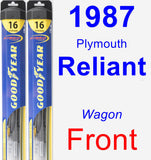 Front Wiper Blade Pack for 1987 Plymouth Reliant - Hybrid