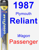 Passenger Wiper Blade for 1987 Plymouth Reliant - Hybrid