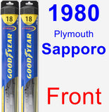 Front Wiper Blade Pack for 1980 Plymouth Sapporo - Hybrid