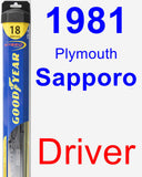 Driver Wiper Blade for 1981 Plymouth Sapporo - Hybrid