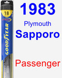 Passenger Wiper Blade for 1983 Plymouth Sapporo - Hybrid