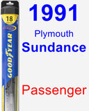 Passenger Wiper Blade for 1991 Plymouth Sundance - Hybrid