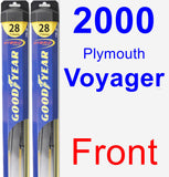 Front Wiper Blade Pack for 2000 Plymouth Voyager - Hybrid