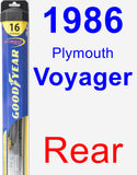 Rear Wiper Blade for 1986 Plymouth Voyager - Hybrid