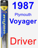 Driver Wiper Blade for 1987 Plymouth Voyager - Hybrid