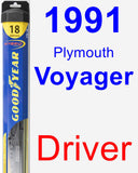 Driver Wiper Blade for 1991 Plymouth Voyager - Hybrid