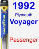 Passenger Wiper Blade for 1992 Plymouth Voyager - Hybrid