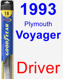 Driver Wiper Blade for 1993 Plymouth Voyager - Hybrid