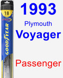 Passenger Wiper Blade for 1993 Plymouth Voyager - Hybrid