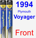 Front Wiper Blade Pack for 1994 Plymouth Voyager - Hybrid