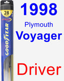 Driver Wiper Blade for 1998 Plymouth Voyager - Hybrid