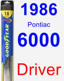 Driver Wiper Blade for 1986 Pontiac 6000 - Hybrid