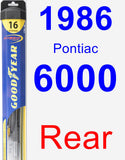 Rear Wiper Blade for 1986 Pontiac 6000 - Hybrid