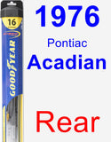 Rear Wiper Blade for 1976 Pontiac Acadian - Hybrid