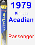 Passenger Wiper Blade for 1979 Pontiac Acadian - Hybrid