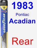 Rear Wiper Blade for 1983 Pontiac Acadian - Hybrid