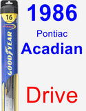 Driver Wiper Blade for 1986 Pontiac Acadian - Hybrid