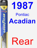 Rear Wiper Blade for 1987 Pontiac Acadian - Hybrid