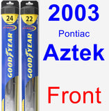 Front Wiper Blade Pack for 2003 Pontiac Aztek - Hybrid