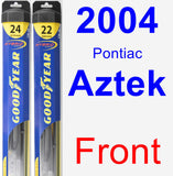 Front Wiper Blade Pack for 2004 Pontiac Aztek - Hybrid