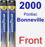 Front Wiper Blade Pack for 2000 Pontiac Bonneville - Hybrid