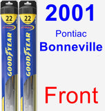 Front Wiper Blade Pack for 2001 Pontiac Bonneville - Hybrid