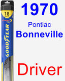 Driver Wiper Blade for 1970 Pontiac Bonneville - Hybrid