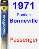 Passenger Wiper Blade for 1971 Pontiac Bonneville - Hybrid