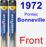 Front Wiper Blade Pack for 1972 Pontiac Bonneville - Hybrid