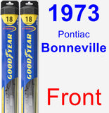 Front Wiper Blade Pack for 1973 Pontiac Bonneville - Hybrid