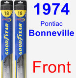 Front Wiper Blade Pack for 1974 Pontiac Bonneville - Hybrid