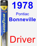 Driver Wiper Blade for 1978 Pontiac Bonneville - Hybrid