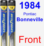 Front Wiper Blade Pack for 1984 Pontiac Bonneville - Hybrid