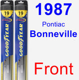 Front Wiper Blade Pack for 1987 Pontiac Bonneville - Hybrid