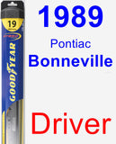 Driver Wiper Blade for 1989 Pontiac Bonneville - Hybrid