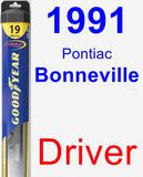 Driver Wiper Blade for 1991 Pontiac Bonneville - Hybrid