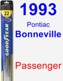 Passenger Wiper Blade for 1993 Pontiac Bonneville - Hybrid